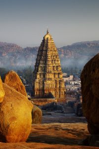 Virupaksha Temple in Hampi – ancient Hindu temple dedicated to Lord Shiva, famous heritage site in Karnataka